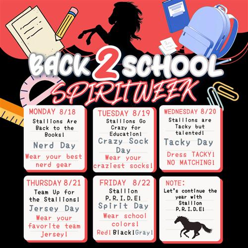 Back to School Spirit Week Activities